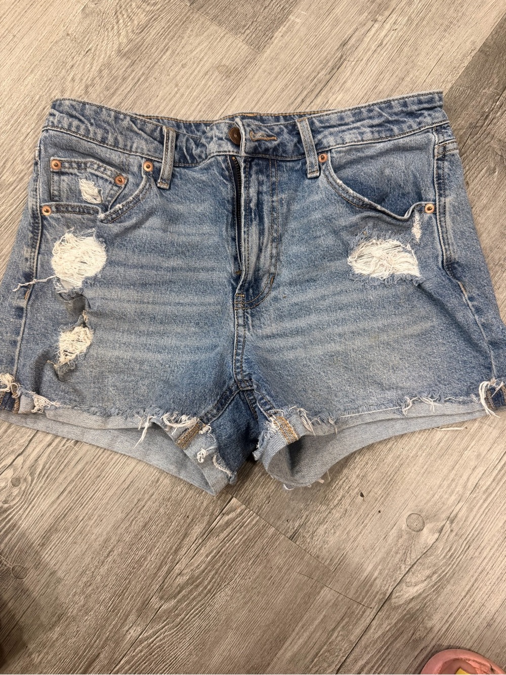Distressed Light Blue Denim Shorts - Women's Cutoff Jean Shorts